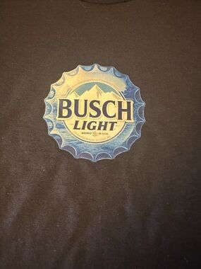 Busch Light Logo Tee - Black with Blue/Gold Graphic